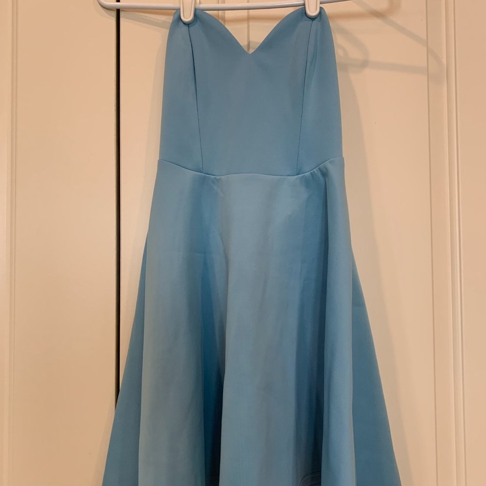 Missguided strapless cocktail dress - baby blue